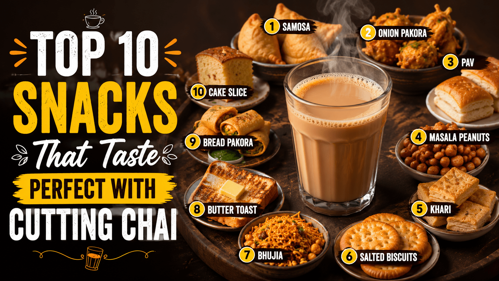 Top 10 Best Snacks with Cutting Chai